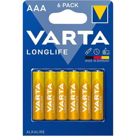 20 x VARTA BATT LONGLIFE ALCALINA MINISTILO BL 6 PZ