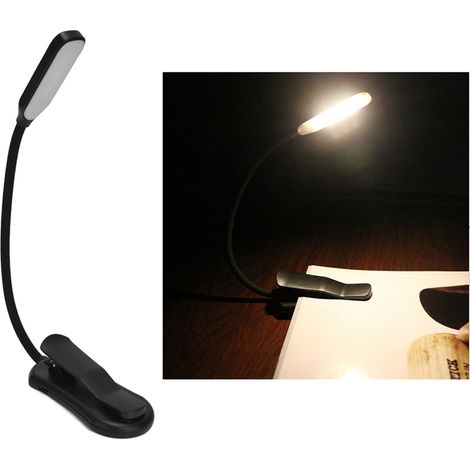 Tragbare, wiederaufladbare LED-Leselampe mit integriertem Akku, ab Lager verfügbar. (1/5)
