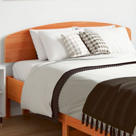 vidaXL Testiera Marrone Cera 120 cm in Legno Massello di Pino