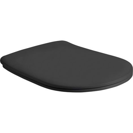 Abattant WC à fermeture amortie NOLITA SLIM, noir mat