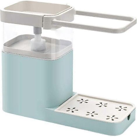 Ablage für Spülbecken, Seifenspender, Seifenpumpenhalter, tragbarer Multifunktionsorganizer, grün - AquaForge