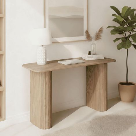 Monroe Desk Computer Office PC Study Table Workstation Home Modern Design Oak (1/5)