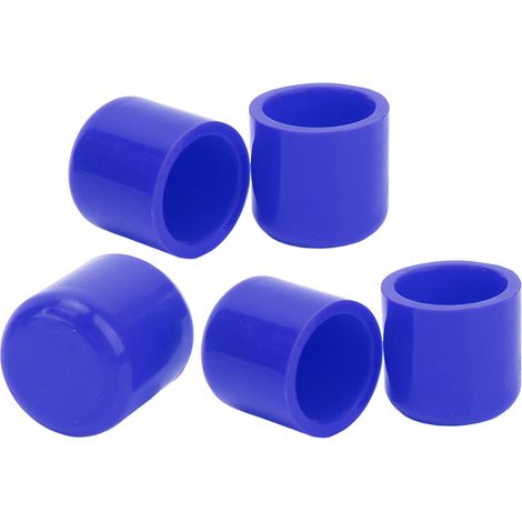Lot de 5 bouchons en silicone souples et résistants à l'usure de 30 mm pour tuyau d'aspiration universel, bleus. (1/5)