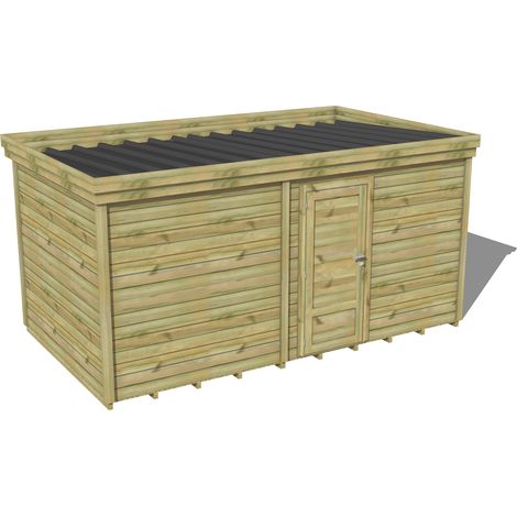 ABRI DE JARDIN bois traité 27mm, 4,7x2,6m, 12m2, Plancher
