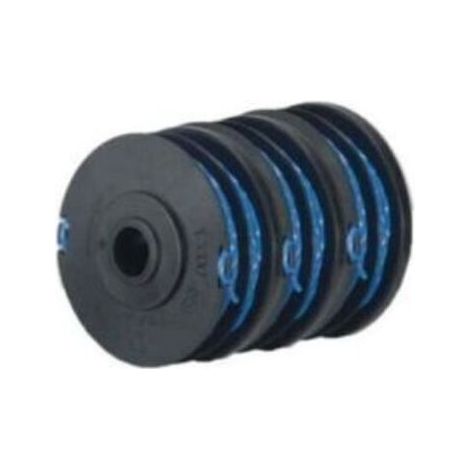 Lot de 3 bobines double fil RYOBI RAC123 - Diamètre 1.65mm - Pour coupe-bordures électriques (1/3)