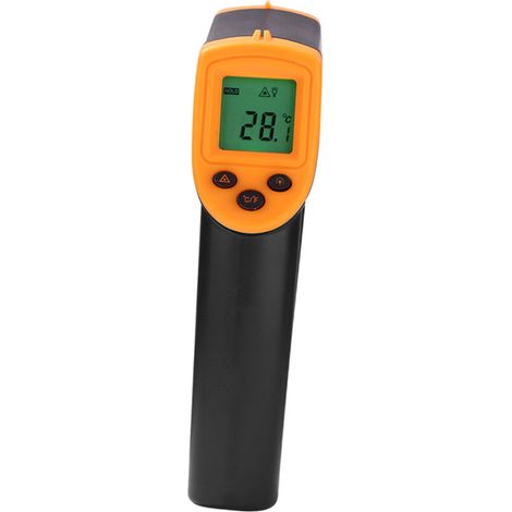 Termometro a infrarossi portatile senza contatto HW600, display LCD, pirometro laser industriale digitale a infrarossi, -50-600 °C/-58-1122 °F (NON adatto per esseri umani), batteria non inclusa. (1/5)