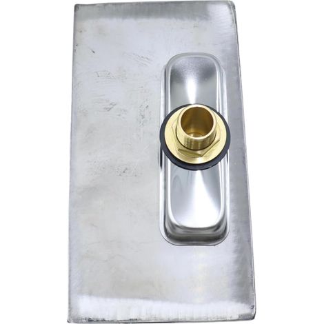 Buse de bain cascade, grand bec cascade en acier inoxydable pour montage mural g1 / 2, design moderne pour salles de bains, hôtels et spas (rectangle) (1/5)