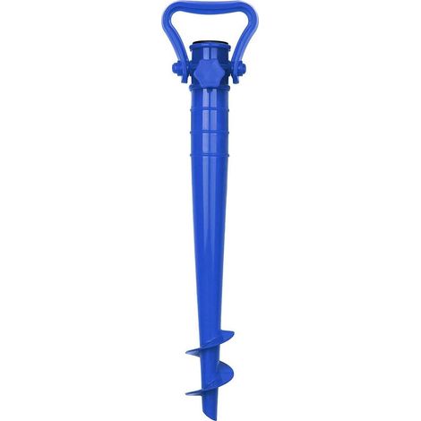 Support de Parasol pour Plage Sable dans Le Sable, Bleu (1/5)
