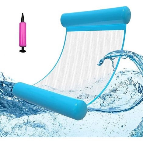 Schwimmende Hängematte für den Pool Aufblasbare Meeresmatratze 4 in 1 Poolstuhl und Entspannungsmatratze (1/5)