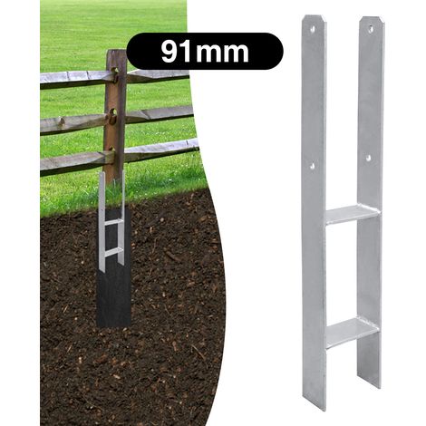 SWANEW 4 ancoraggi H supporto palo 91x600mm Piede palo H ancoraggio Piede palo Ancoraggio palo (1/5)