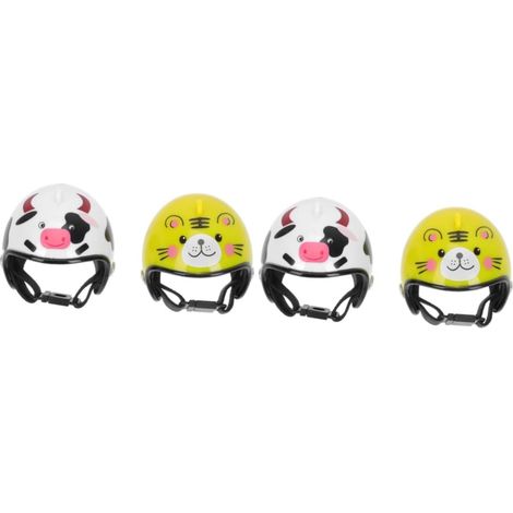 4pièces Casque De Poulet Amusant pour Animaux De Compagnie Le Soleil Pluie Accessoires De Sécurité pour Poules Et Oiseaux (1/5)