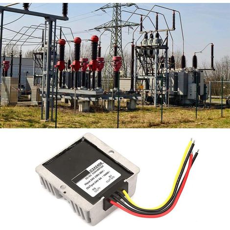 Automatic Step-Down Converter Waterproof Aluminum Voltage Regulator Module 18V to 36V to 24V 10A Stable Output IP68 for Industrial Vehicle LED Display Camera Motor (1/5)