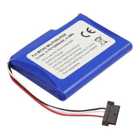 Batterie 1200mAh pour GPS Mitac Mio P350 / P550 Li-ion 3,7V 4,4Wh