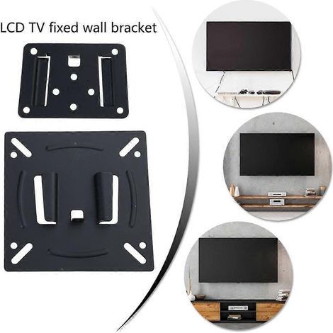 Support mural pour téléviseur compatible avec la plupart des téléviseurs de 14 à 27 pouces. Support mural discret. (1/4)