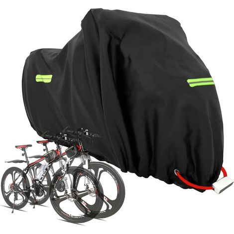 Fahrradabdeckung wasserdicht für 2 Fahrräder, 210D Oxford, 205x110x80 cm (1/5)