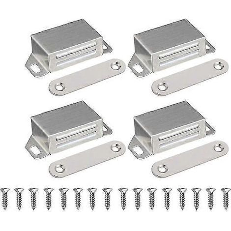 Aimant de porte de placard à fermeture magnétique - Aimant de porte à verrouillage magnétique, aimant pour meubles, aimant de placard en acier inoxydable de 10 kg de puissance (1/5)