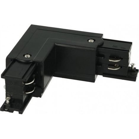 Connettore Giunto Forma L Sinistro Colore Nero Per Barra Sistema Binario Trifase CB40203 (1/5)
