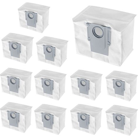 Lot de 12 sacs à poussière compatibles avec aspirateur robot S7 MaxV Ultra, S7 Pro Ultra, Q5+, Q7+, Q7 Max+, sacs jetables de 3 l de grande capacité en remplacement (12) (1/5)
