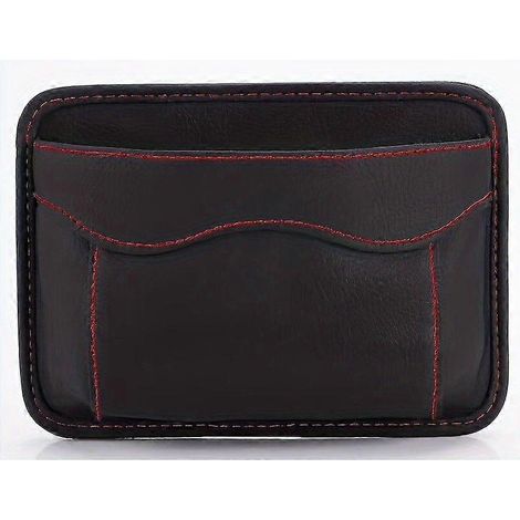 Sac de rangement pour voiture (Ligne rouge) avec dos adhésif, pochette de rangement latérale suspendue pour téléphone portable et autres objets essentiels (1/5)
