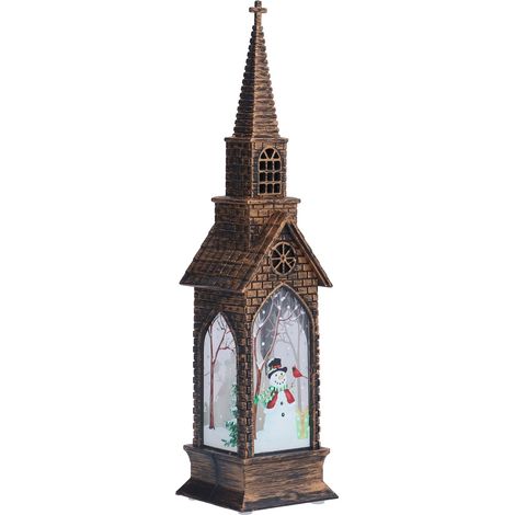 Lanterne lumineuse de Noël, bougeoir, décoration de bureau de Noël, petites veilleuses LED, bonhomme de neige (1/5)