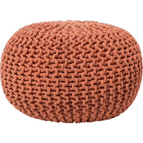 Pouf poggiapiedi in tessuto rame 50 x 35 cm Conrad