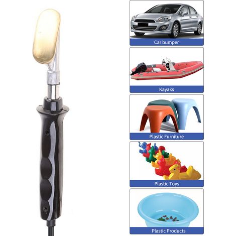 Kit de réparation de pare-chocs de voiture 50W, outil de lissage du plastique avec 40 tiges, Machine à souder pour la réparation des fissures, maille (1/5)