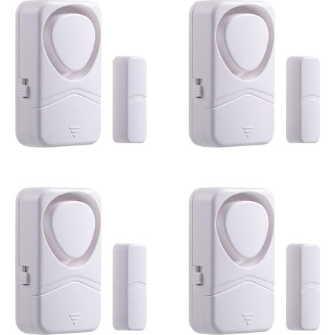 Allarmi wireless per porte, set di 4 piccoli campanelli magnetici per la sicurezza di casa, bambini e garage, autoassemblabili con 4 modalità di funzionamento