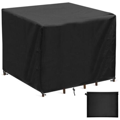 Housses Table de Jardin, 420D Oxford Carre Housse Salon de Jardin Imperméable, Résistance au Vent, Bache Protection Carre Table Jardin Exterieur,90x90x90cm