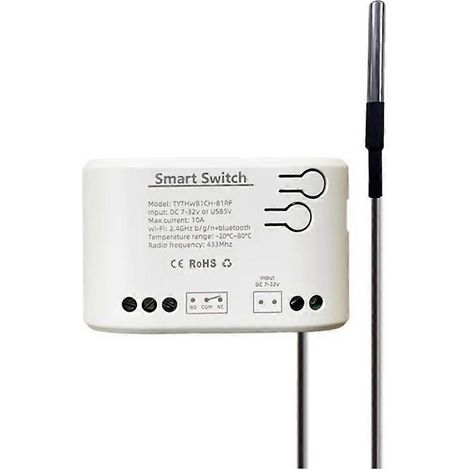 Relais de température Tuya Smart Life WiFi avec capteur de thermostat et contact sec passif, 7-32 V CC (1/5)