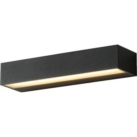 Outdoor wall light, LED wall light 3000K Warm White - Black 30CM (1/5)