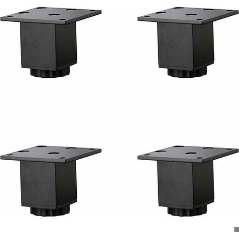 4 Pièces(5cm/2in) Pieds de Meubles en Alliage D'aluminium Réglables en Hauteur,Pieds de Table Basse de Canapé,Pieds D'armoire (1/4)
