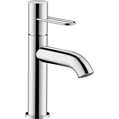 con tirador para lavabo 100, tirador en forma de arco, desagüe libre de latón pulido