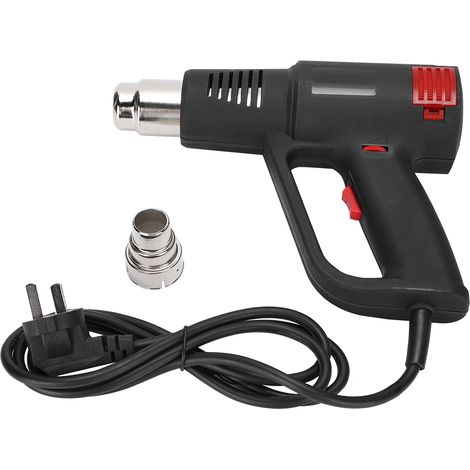 Pistolet à air chaud 2000W avec lampe LED couture, réglage température, tube thermorétractable, fiche AU 220V (1/5)