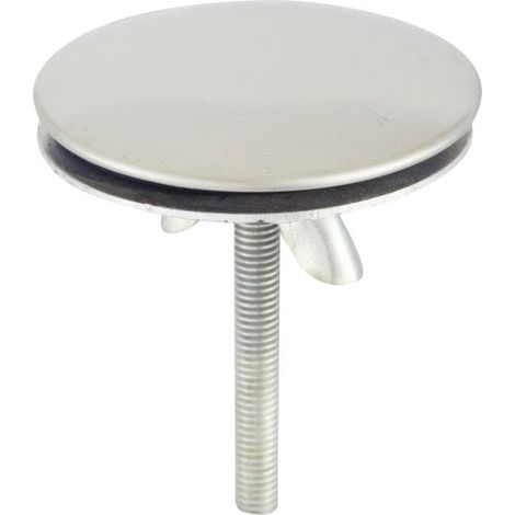 Cache-trou simple en acier 44mm – Mécanisme de bonde – Pour espaces confinés – Hauteur 13.8 cm – Accessoire de finition