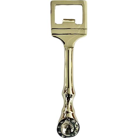 Cavatappi in bronzo con impugnatura a forma di gamba di cavallo finitura lucida