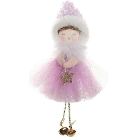 Tulle robe ange poupée avec cloche, décoration suspendue, pour le sapin de Noël mariage décoration de fête,B (1/5)