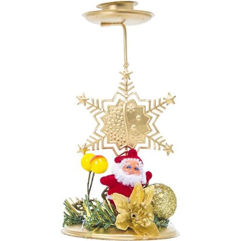 Porte-bougie de Noël 2024, ornement de Noël, décoration de fête, porte-bougie pilier-Snow Flake (1/5)