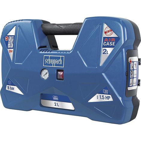 [GEBRAUCHT] B-Ware Scheppach Druckluft Kompressor Aircase 2 L 8 Bar Ansaugleistung 180 L/Min Luft