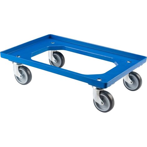 BS Rollen Allzweckrollersammler mit Platte TPR, blau, TK 250kg (1/2)
