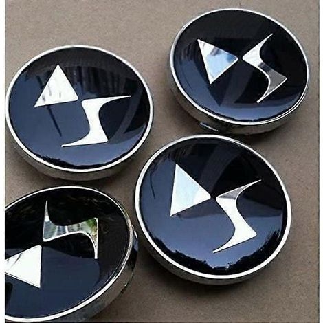 4 enjoliveurs centraux de roue DS, jantes de 60 mm, logos, enjoliveurs Citroën DS3 DS5 (1/2)