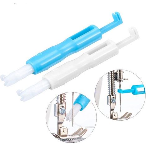 Set mit 6 Nadeleinfädlern für Nähmaschinen, blau und weiß, praktisches Nähzubehör zum schnellen Einfädeln, DIY-Werkzeug, 6 Stück. (1/5)