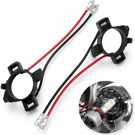 2PCS H7 LED Ampoule Base Support Lampe Clips Adaptateur, Adaptateurs de Base D'ampoule LED H7 Support de Fixation pour Conversion LED, Installation Sans Modification, Maintien Stable (1/5)