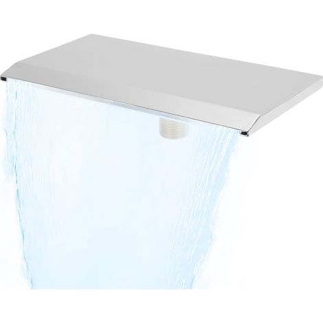 Bec de Baignoire Cascade, Robinet G1/2 Filetage Externe SPA Salle de Bain Piscine Murale Argentée, Accessoires de Buse (1/5)