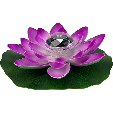 Lampe lotus solaire – extérieure EVA – flottante – décoration piscine