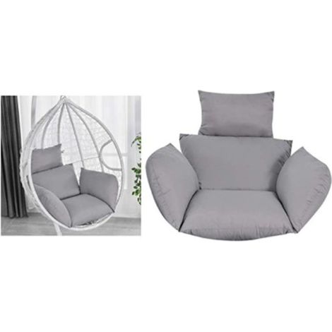 1 Coussin pour chaise suspendue, mousse à mémoire de forme épaisse, sangle antidérapante, appuie-tête réglable, intérieur extérieur jardin (1/5)