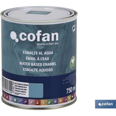 Smalto all'acqua (750 Ml) Blu Turchese Satinato
