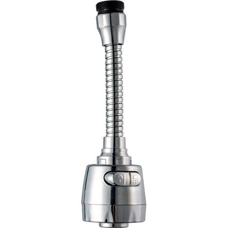 Rallonge pour robinet, Robinet d'eau Pivotante, Rallonge Robinet Cuisine Filtre D'extension Pivotant Aérateur De Robinet Pivotant À 360°(2 types de jets), pour Cuisine et Salle de Bain (1/5)