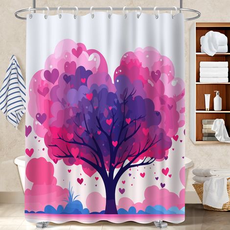Rideau de bain 180x180 poids lesté cache baignoire pour les amateurs de déco (1/5)