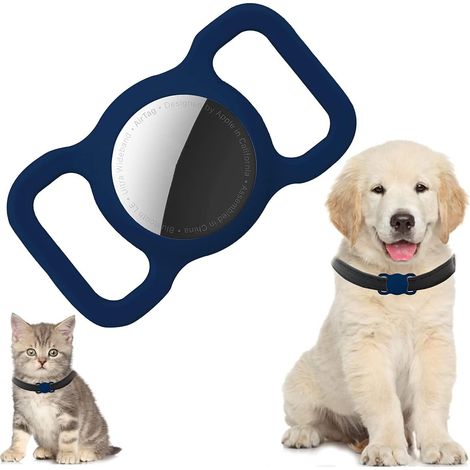 Protective Silicone Case for Airtag, Case Compatible with Airtag for Dog Cats, Protective Cover Anti-Scratch and Anti-Lost Blue (1/3)