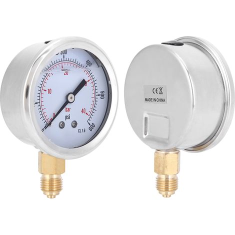 Manomètre de pression d'huile radial TS® PGG604® 40 bar 1/4 BSP Y60 0,40 bar 0,600 psi (1/5)